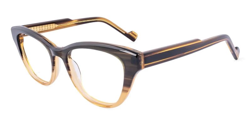 F2635 Cat Ey Brown Glasses