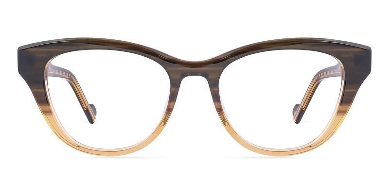 F2635 Cat Ey Brown Glasses