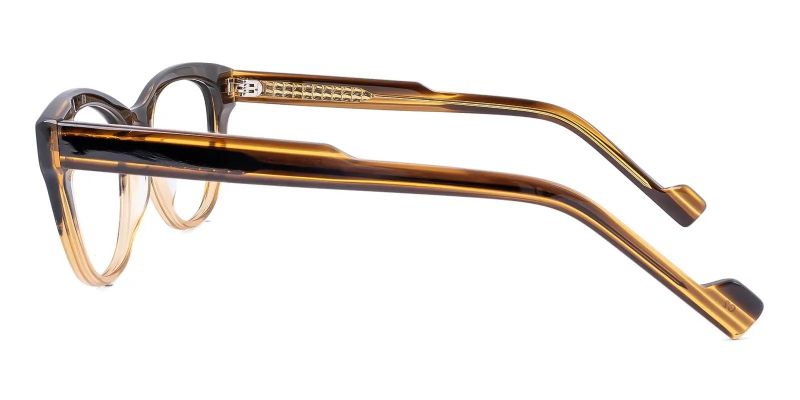 F2635 Cat Ey Brown Glasses